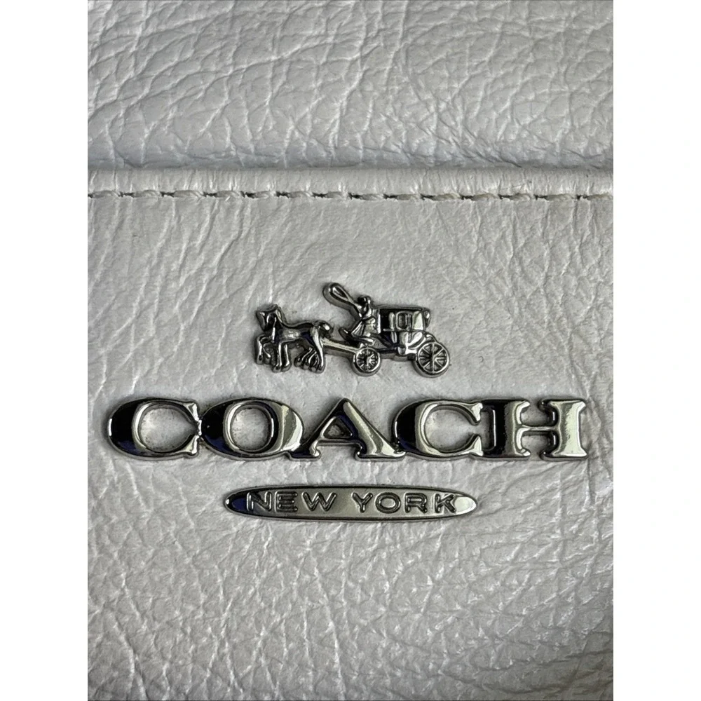 COACH Spectator Satchel Bag Cream Brown Leather Crossbody Top Handle F37679